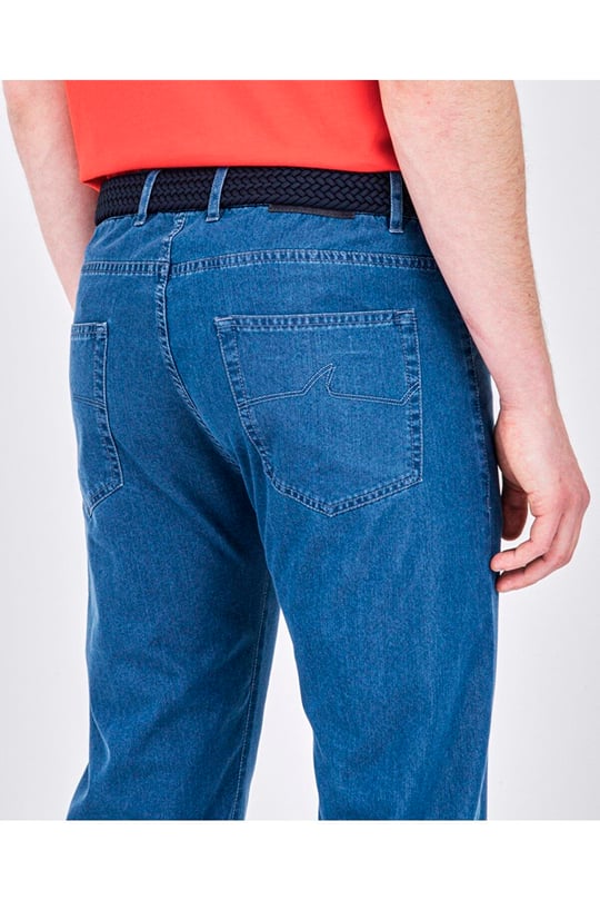 Paul Shark Paul Shark Erkek Slim Fit Düz Fermuarlı Lacivert Jeans 22414118-013