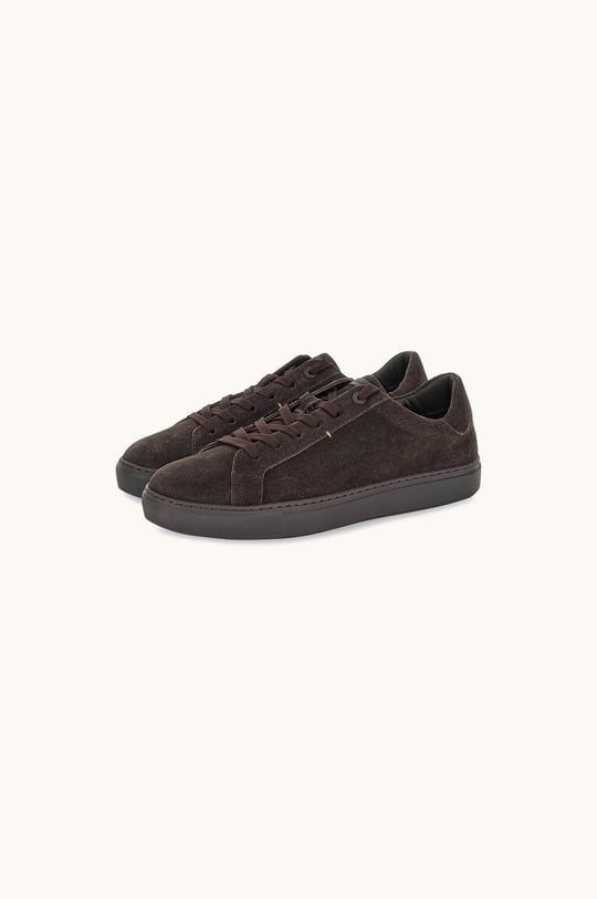 Paul Shark Paul Shark Erkek Süet Deri Logo Armalı Bağcıklı Düz ve Rahat Tabanlı Kahverengi Sneaker 16318007-306