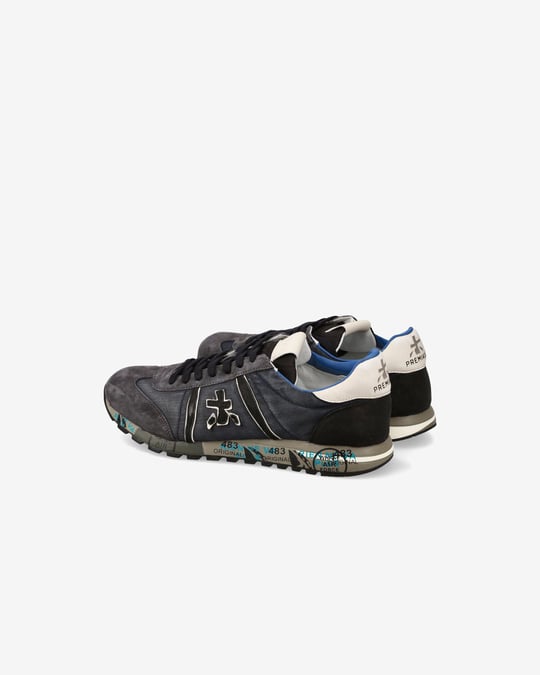 Premiata Premiata Erkek Logo Kabartma Desenli Kumaş ve Süet Detaylı Rahat Taban Gri Sneaker LUCY 7770-ANTRASİT
