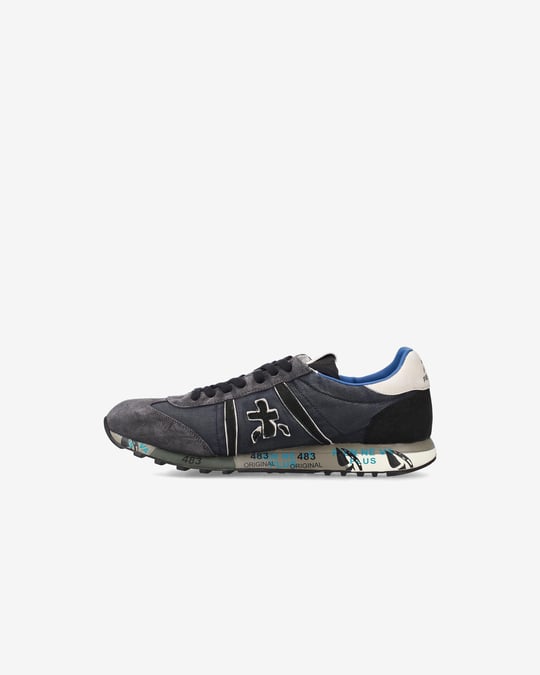 Premiata Premiata Erkek Logo Kabartma Desenli Kumaş ve Süet Detaylı Rahat Taban Gri Sneaker LUCY 7770-ANTRASİT