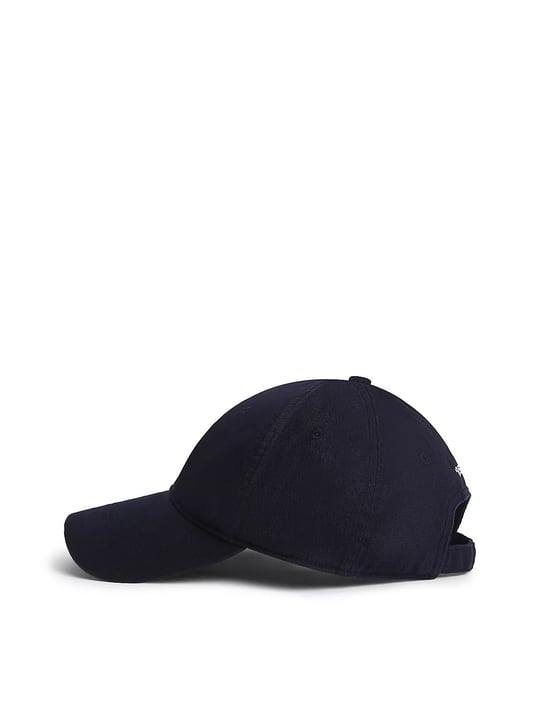 Tommy Hilfiger Tommy Hilfiger Erkek %100 Organik Pamuklu Ayarlanabilir Metal Tokalı Bayrak Logo Nakışlı Lacivert Şapka AM0AM14099-DW6