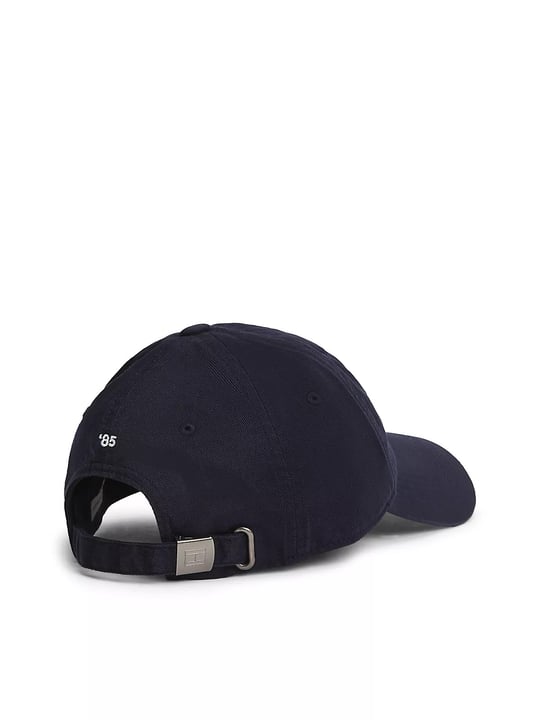 Tommy Hilfiger Tommy Hilfiger Erkek %100 Organik Pamuklu Ayarlanabilir Metal Tokalı Bayrak Logo Nakışlı Lacivert Şapka AM0AM14099-DW6