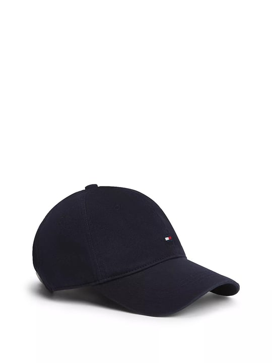 Tommy Hilfiger Tommy Hilfiger Erkek %100 Organik Pamuklu Ayarlanabilir Metal Tokalı Bayrak Logo Nakışlı Lacivert Şapka AM0AM14099-DW6