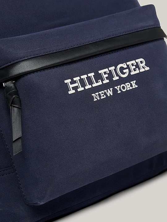 Tommy Hilfiger Tommy Hilfiger Erkek Ana Bölmeli Kayma Cepli Marka Logolu Ayarlanabilir Omuz Askılı Mavi Sırt Çantası AM0AM11813-DW6