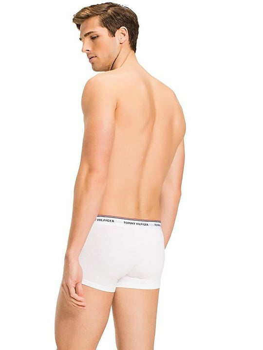 Tommy Hilfiger Tommy Hilfiger Erkek Beli Lastikli Kısa Boy Logolu Dokuma Kumaş Beyaz Boxer 1U87903841-100