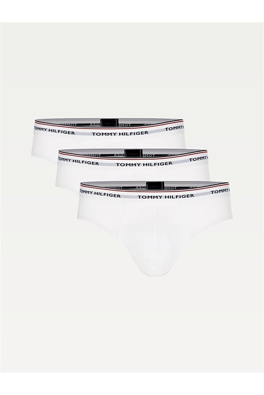 Tommy Hilfiger Tommy Hilfiger Erkek Beli Lastikli Kısa Boy Logolu Dokuma Kumaş Beyaz Boxer 1U87903766-100