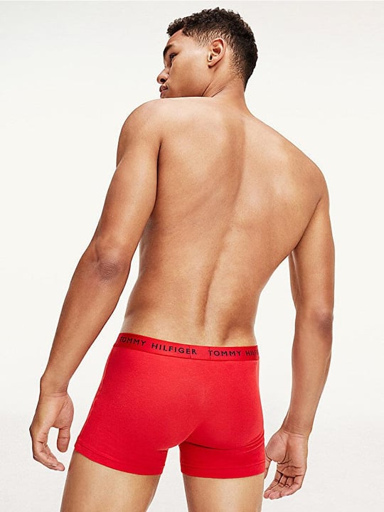 Tommy Hilfiger Tommy Hilfiger Erkek Beli Lastikli Logolu Rahat Kesim Lacivert-Kırmızı-Beyaz Boxer UM0UM02203-0WS