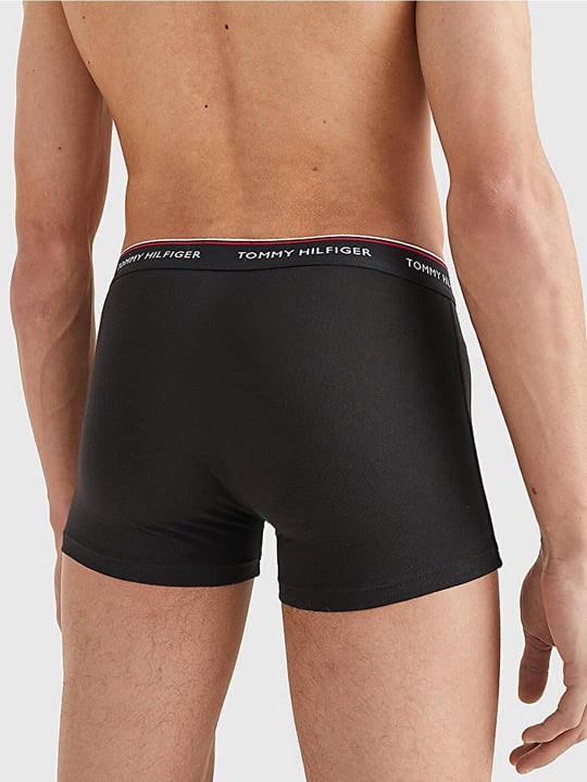 Tommy Hilfiger Tommy Hilfiger Erkek Beli Lastikli Kısa Boy Logolu Dokuma Kumaş Siyah Boxer 1U87903842-990