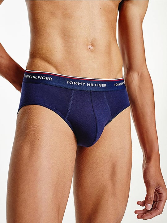 Tommy Hilfiger Tommy Hilfiger Erkek Beli Lastikli Kısa Boy Logolu Dokuma Kumaş Lacivert-Kırmızı-Beyaz Boxer 1U87903766-904