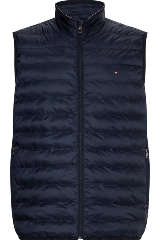 Tommy Hilfiger Tommy Hilfiger Erkek Cepli Fermuar Kapamalı Kolsuz Günlük Lacivert Yelek MW0MW18762-DW5