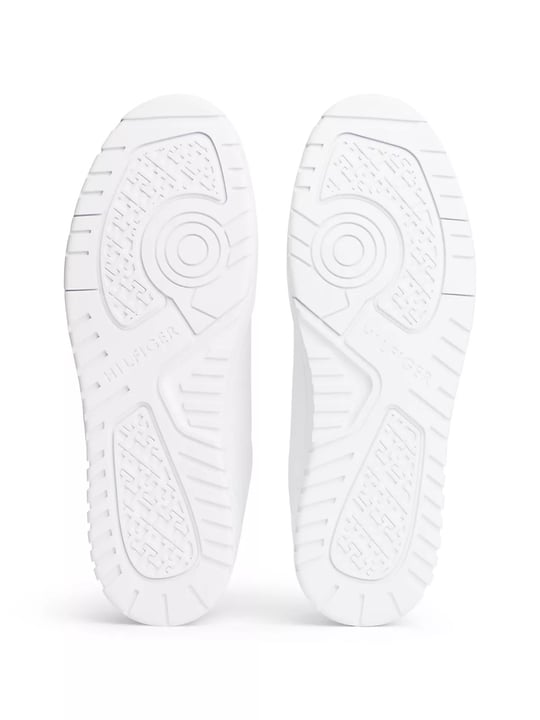 Tommy Hilfiger Tommy Hilfiger Erkek Deri Bağlamalı Rahat Taban Düz Model Beyaz Sneaker FM0FM05927-YBS