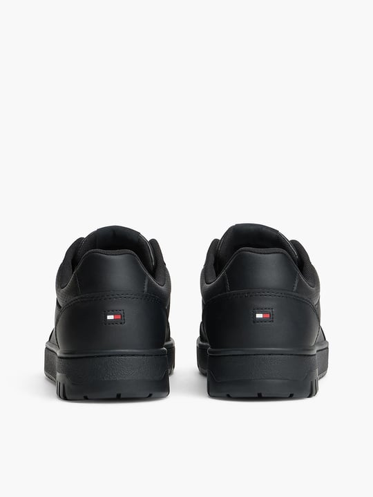 Tommy Hilfiger Tommy Hilfiger Erkek Deri Bağlamalı Rahat Taban Düz Model Siyah Sneaker FM0FM05927-BDS