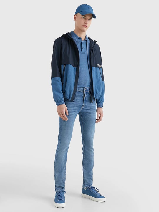 Tommy Hilfiger Tommy Hilfiger Erkek Denim Logolu Günlük Kullanım Mavi Jeans MW0MW31093-1A9