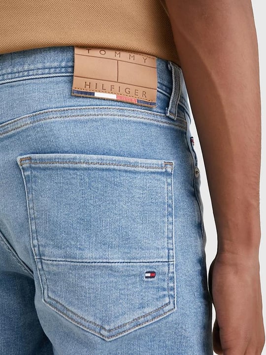 Tommy Hilfiger Tommy Hilfiger Erkek Denim Logolu Günlük Kullanım Mavi Jeans MW0MW31101-1AE
