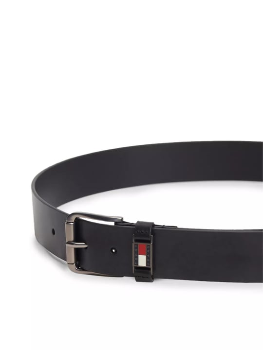 Tommy Hilfiger Tommy Hilfiger Erkek Deri Ayarlanabilir Kayış Düz Model Siyah Kemer AM0AM14460-BDS