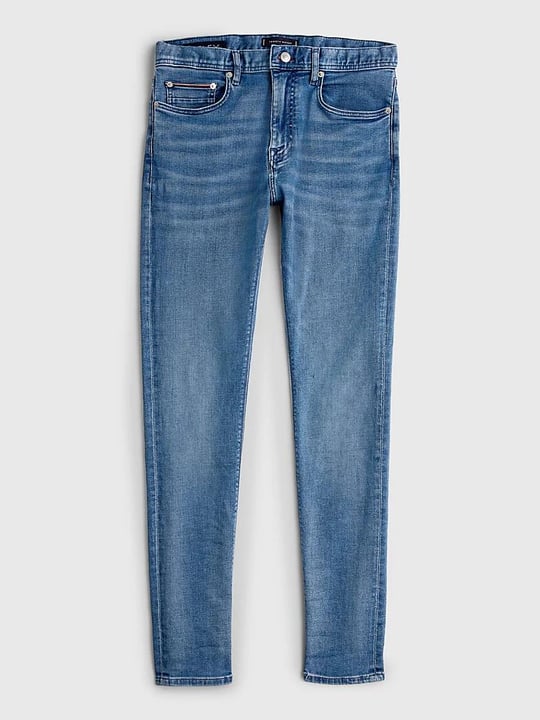 Tommy Hilfiger Tommy Hilfiger Erkek Denim Logolu Günlük Kullanım Mavi Jeans MW0MW31093-1A9