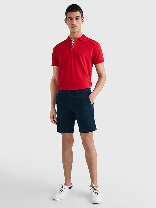 Tommy Hilfiger Tommy Hilfiger Erkek Dokuma Regular Fit Düğmeli Günlük Lacivert2 Şort MW0MW23563-DW5