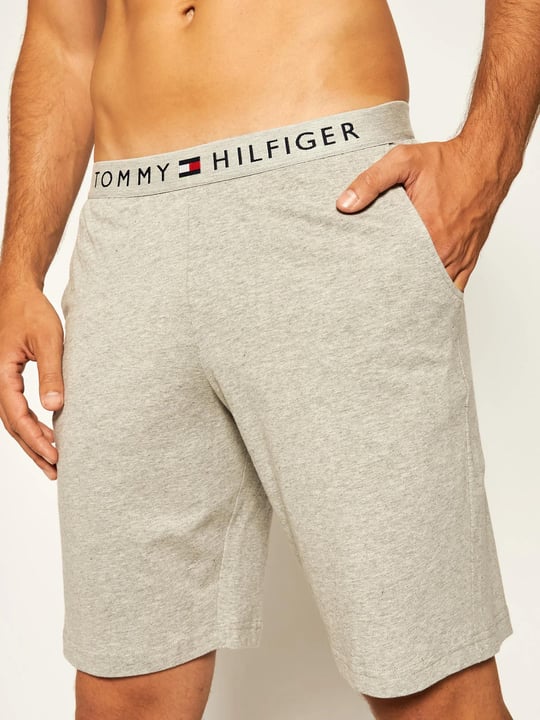 Tommy Hilfiger Tommy Hilfiger Erkek Dokuma Kumaş  Normal Bel  Düz Model Gri Şort UM0UM01203-004