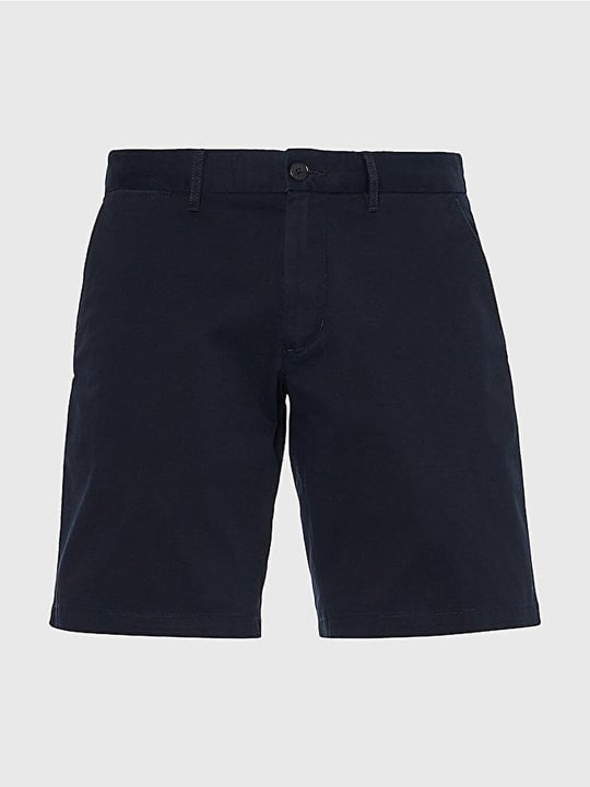 Tommy Hilfiger Tommy Hilfiger Erkek Dokuma Regular Fit Düğmeli Günlük Lacivert2 Şort MW0MW23563-DW5