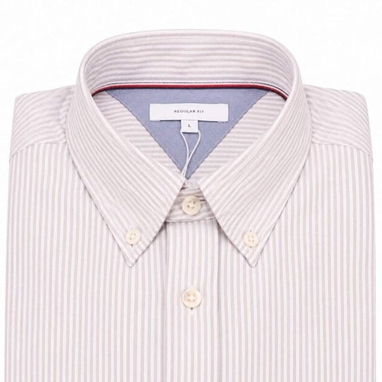 Tommy Hilfiger Tommy Hilfiger Erkek Dokuma Gömek Yaka Uzun Kol Günlük Siyah Gömlek MW0MW36238-0AB