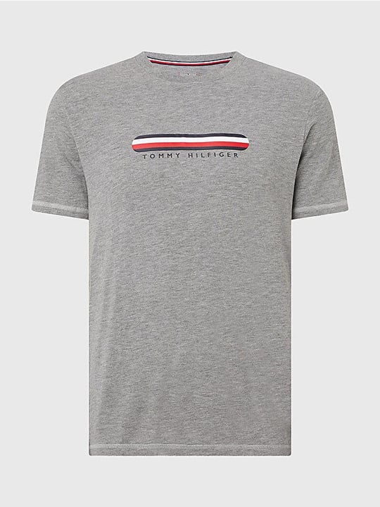 Tommy Hilfiger Tommy Hilfiger Erkek Dokuma Kumaş Kısa Kol Düz Model P4A T-Shirt UM0UM02348-P4A