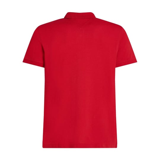 Tommy Hilfiger Tommy Hilfiger Erkek Dokuma Polo Yaka Kısa Kol Günlük Kırmızı Polo Yaka T-Shirt MW0MW17770-XLD