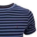 Tommy Hilfiger Tommy Hilfiger Erkek Dokuma Kumaş Kısa Kol Düz Model Mavi T-Shirt MW0MW10800-0BB