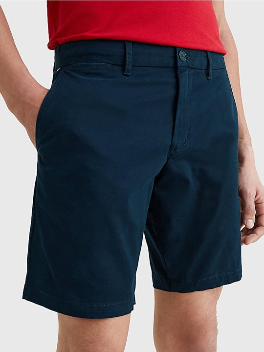 Tommy Hilfiger Tommy Hilfiger Erkek Dokuma Regular Fit Düğmeli Günlük Lacivert2 Şort MW0MW23563-DW5