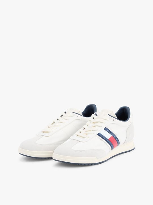 Tommy Hilfiger Tommy Hilfiger Erkek Düşük Bilekli Rahat Taban Logo Detaylı Beyaz Sneaker EM0EM01694-0GY