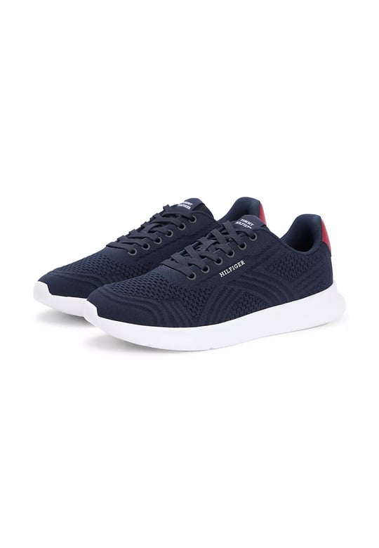 Tommy Hilfiger Tommy Hilfiger Erkek Düşük Bilekli Rahat Tekstil Ön Yüzeyli Lacivert Sneaker FM0FM05755-DW5