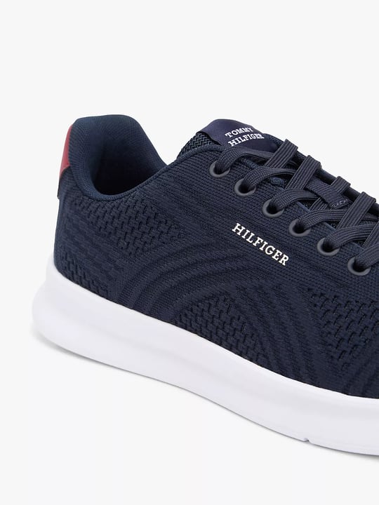Tommy Hilfiger Tommy Hilfiger Erkek Düşük Bilekli Rahat Tekstil Ön Yüzeyli Lacivert Sneaker FM0FM05755-DW5