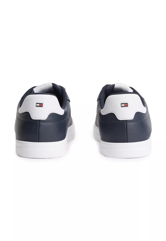 Tommy Hilfiger Tommy Hilfiger Erkek Düşük Bilekli Nefes Alabilen Tasarımlı Deri Lacivert Sneaker FM0FM05946-DW5