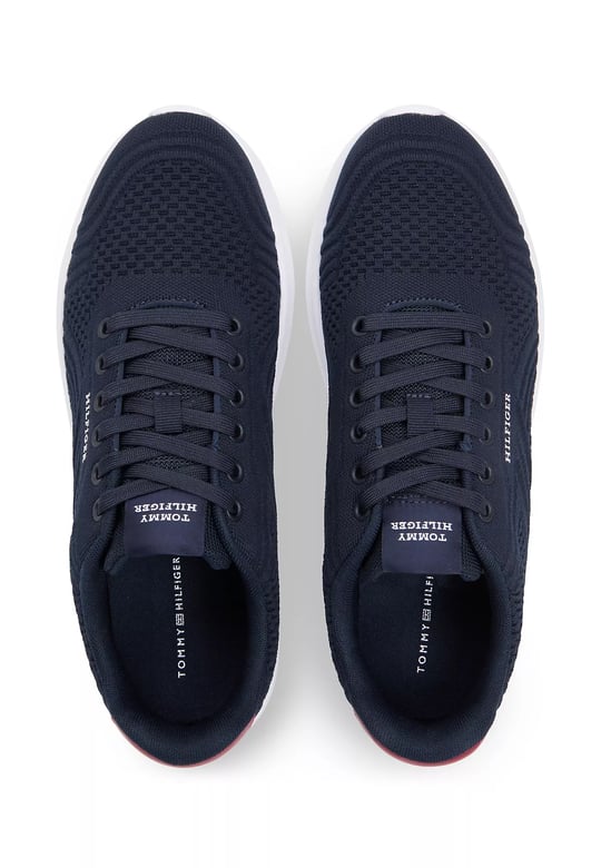 Tommy Hilfiger Tommy Hilfiger Erkek Düşük Bilekli Rahat Tekstil Ön Yüzeyli Lacivert Sneaker FM0FM05755-DW5
