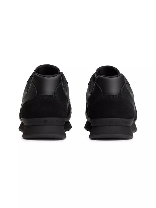 Tommy Hilfiger Tommy Hilfiger Erkek Hakiki Deri Süet Panelli Topuğu Kabartma Logolu Siyah Sneaker FM0FM06002-BDS