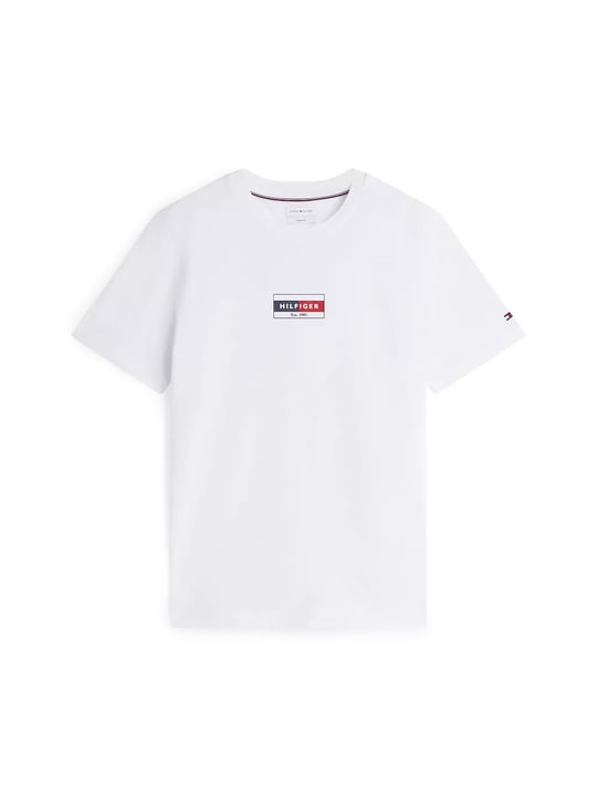 Tommy Hilfiger Tommy Hilfiger Erkek Kısa Kol Pamuklu Regular Fit Beyaz T-Shirt MW0MW44882-YBR