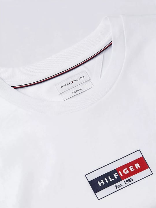 Tommy Hilfiger Tommy Hilfiger Erkek Kısa Kol Pamuklu Regular Fit Beyaz T-Shirt MW0MW44882-YBR