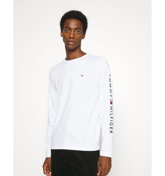 Tommy Hilfiger Tommy Hilfiger Erkek Kollarda Logo Baskılı Düz Günlük Kullanım YBR T-Shirt MW0MW09096-YBR