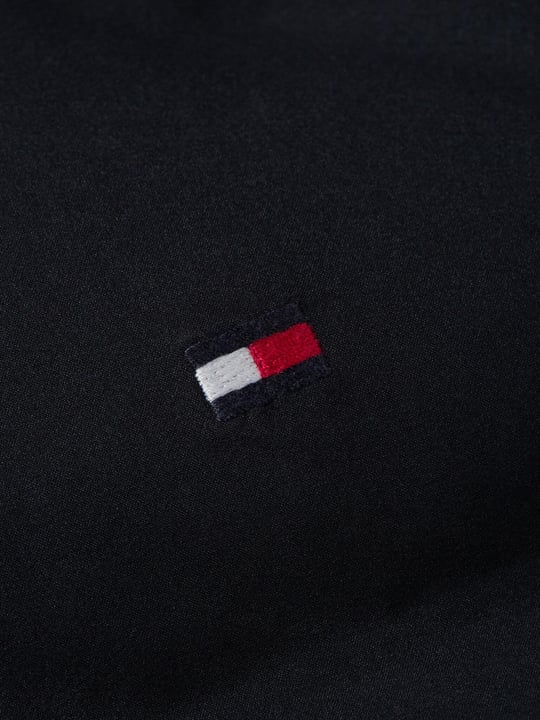 Tommy Hilfiger Tommy Hilfiger Erkek Logolu Kapüşonlu Uzun Kollu Günlük Kullanım Lacivert Mont MW0MW33958-DW5