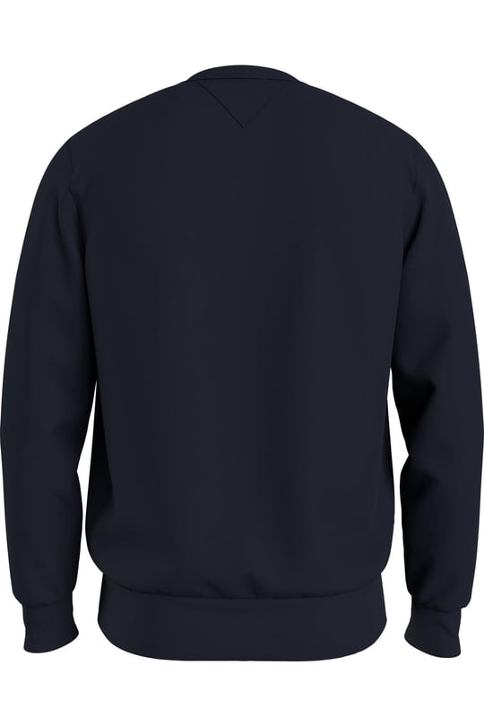 Tommy Hilfiger Tommy Hilfiger Erkek Logolu Yuvarlak Yakalı Uzun Kollu Günlük Kullanım Lacivert Sweatshirt MW0MW31487-DW5