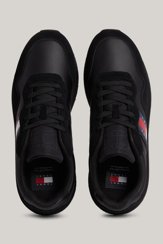 Tommy Hilfiger Erkek Bağcıklı Siyah Sneaker EM0EM01316-BDS