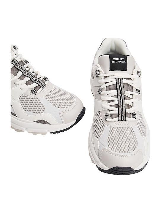 Tommy Hilfiger Tommy Hilfiger Erkek Nefes Alabilen Fileli Üst Yüzey Rahat ve Yüksek Taban Gri Sneaker FM0FM05567-PQ8