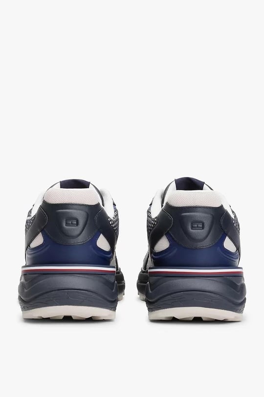 Tommy Hilfiger Tommy Hilfiger Erkek Nefes Alabilen Fileli Üst Yüzey Rahat ve Yüksek Taban Mavi Sneaker FM0FM05567-DW5