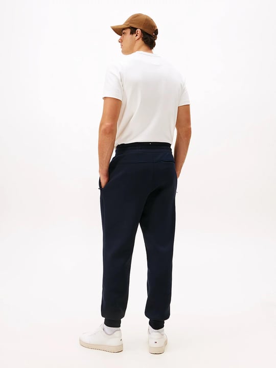 Tommy Hilfiger Tommy Hilfiger Erkek Normal Kalıp Beli ve Paçası Lastikli Pamuklu Lacivert Eşofman Altı MW0MW41357-DW5