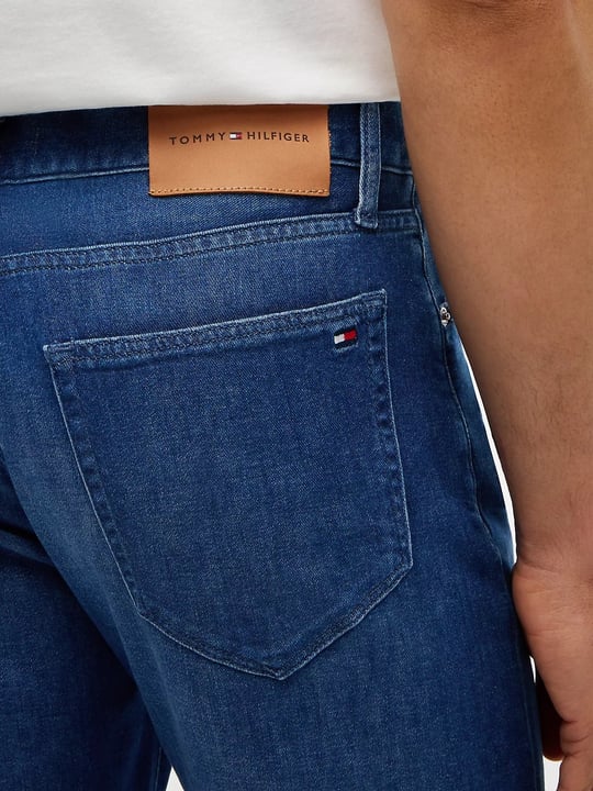Tommy Hilfiger Tommy Hilfiger Erkek Normal Bel Düz Paça Esnek Pamuklu Denim Lacivert Jeans MW0MW43164-1A7