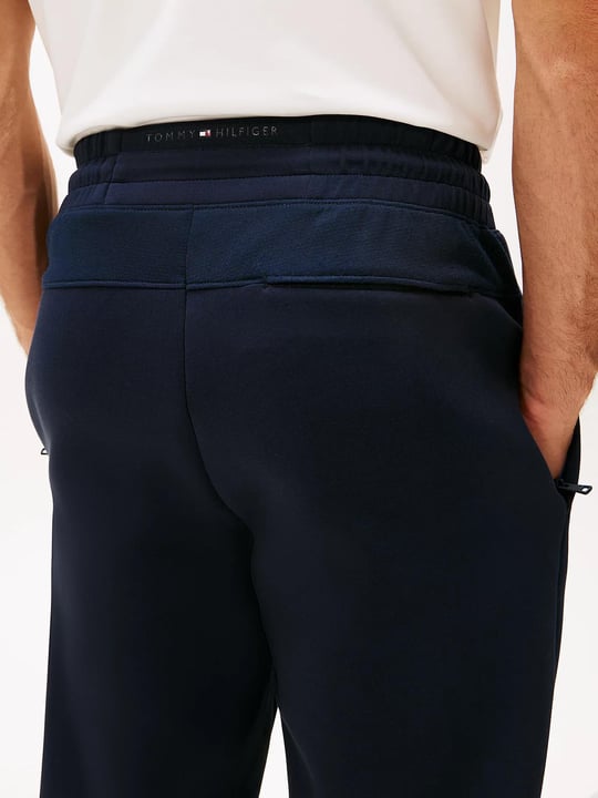 Tommy Hilfiger Tommy Hilfiger Erkek Normal Kalıp Beli ve Paçası Lastikli Pamuklu Lacivert Eşofman Altı MW0MW41357-DW5