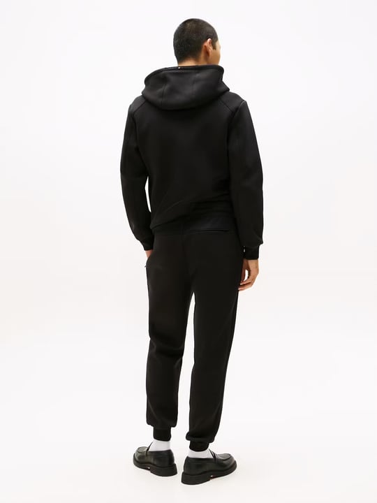 Tommy Hilfiger Tommy Hilfiger Erkek Normal Kalıp Beli ve Paçası Lastikli Pamuklu Siyah Eşofman Altı MW0MW41357-BDS