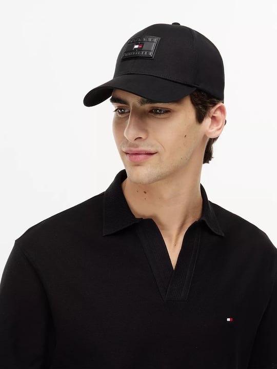 Tommy Hilfiger Tommy Hilfiger Erkek Pamuklu Logo Etiketli Ayarlanabilir Tokalı Siyah Spor Şapka AM0AM14512-BDS