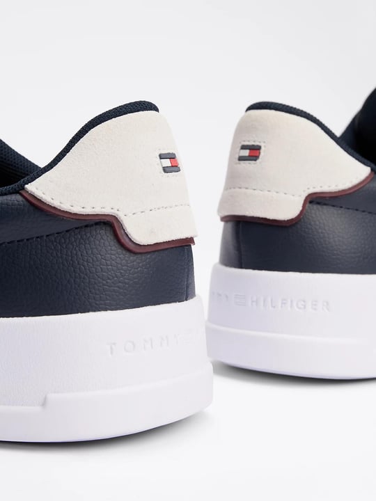 Tommy Hilfiger Tommy Hilfiger Erkek Rahat Düz Taban Topuk Renk Geçişli Deri Lacivert Sneaker FM0FM05367-DW5