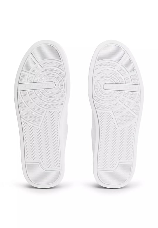 Tommy Hilfiger Tommy Hilfiger Erkek Rahat Düz Taban Topuk Renk Geçişli Deri Beyaz Sneaker FM0FM05367-02R