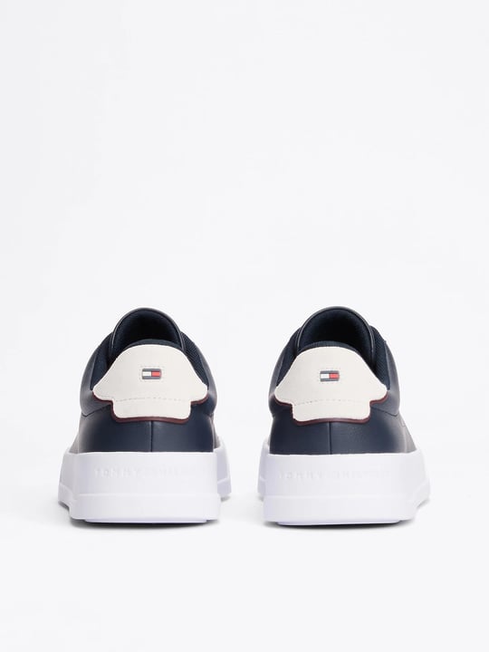 Tommy Hilfiger Tommy Hilfiger Erkek Rahat Düz Taban Topuk Renk Geçişli Deri Lacivert Sneaker FM0FM05367-DW5